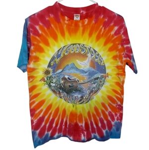 Vintage 1998 Woodstock Nation Tie Dye Shirt Michael DuBois Sundog Small 90s.